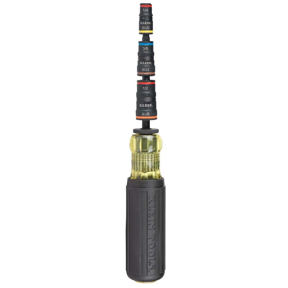 Klein Tools 32910 Impact Driver with 7-in-1 SAE Impact Socket Set