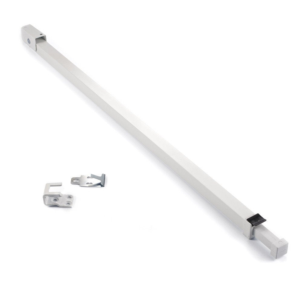 Ideal Security Sliding Patio Door Security Bar, White, 25.75-47.5"