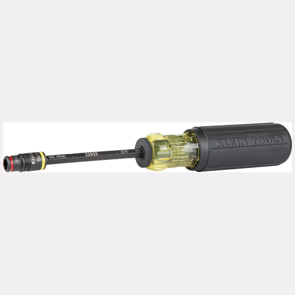 Klein Tools 32910 Impact Driver with 7-in-1 SAE Impact Socket Set