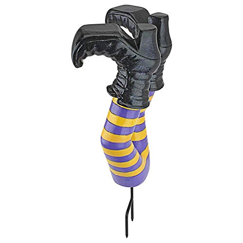 Design Toscano Crash Landing Wicked Witch Legs Garden Stake, 42 cm