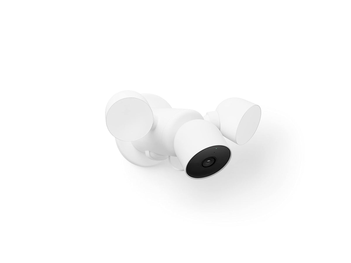 Google Nest Cam with Floodlight, Wired, Snow, 1-Pack