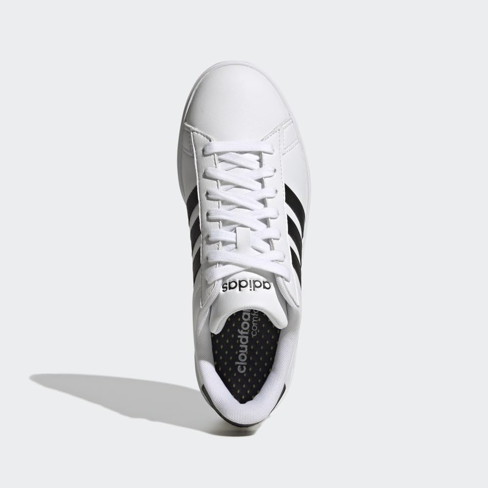 Adidas Women's Grand Court 2.0, White/Core Black/Core Black, 9.5