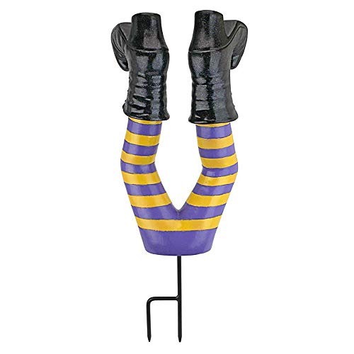 Design Toscano Crash Landing Wicked Witch Legs Garden Stake, 42 cm