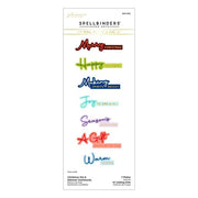 Christmas Die & Glimmer Sentiments Hot Foil Plate & Die Set from the Classic Christmas Collection