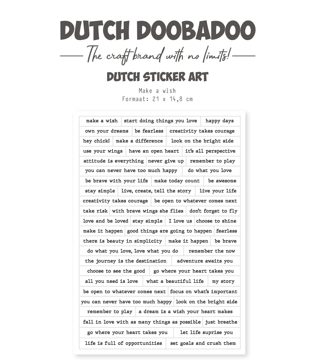 Dutch Doobadoo DDBD Dutch Sticker A5 Happy Spring 1