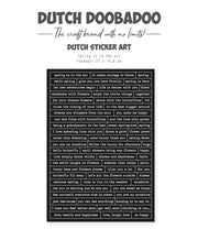 Dutch Doobadoo DDBD Dutch Sticker A5 Happy Spring 2