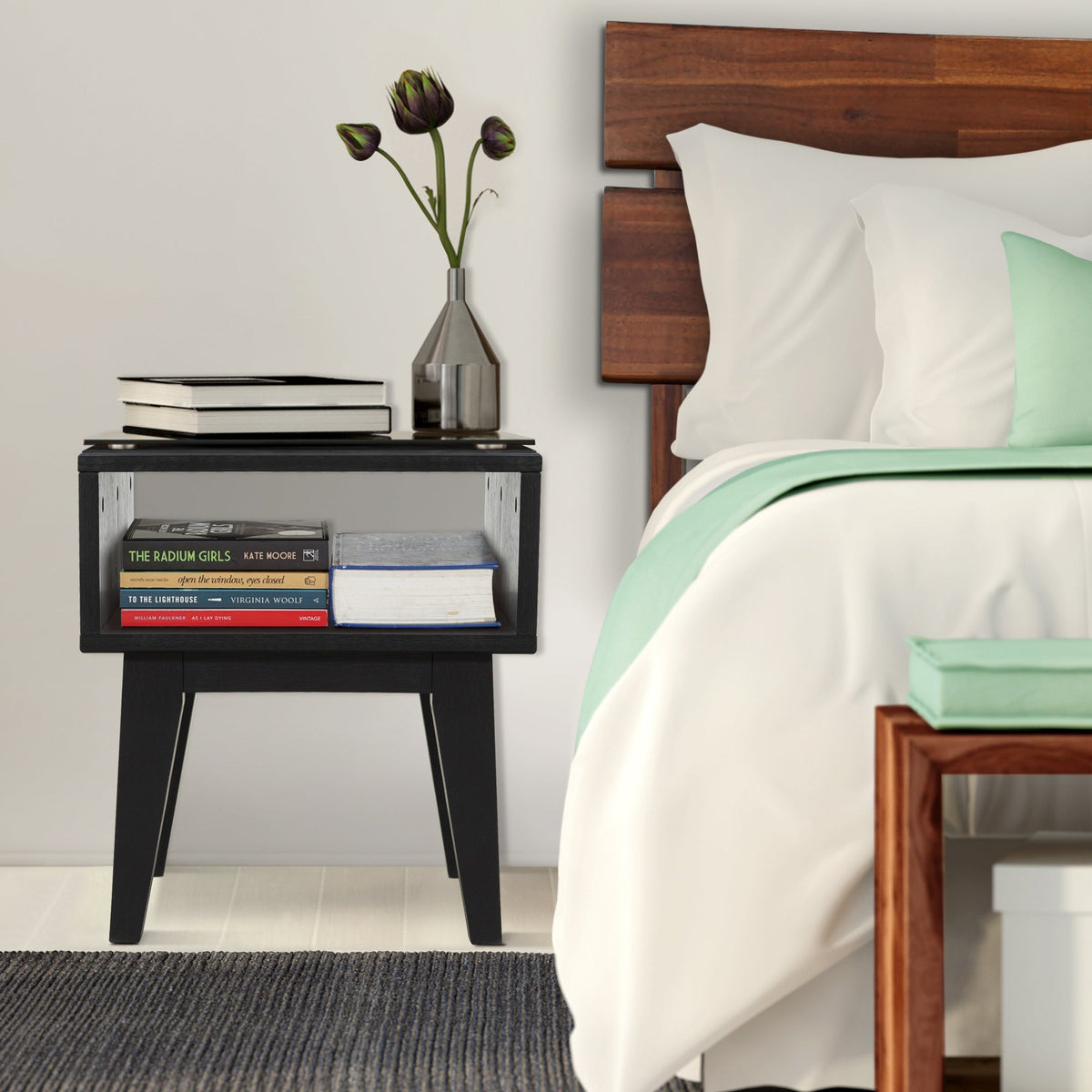 Serena Solid Acacia Wood Nightstand