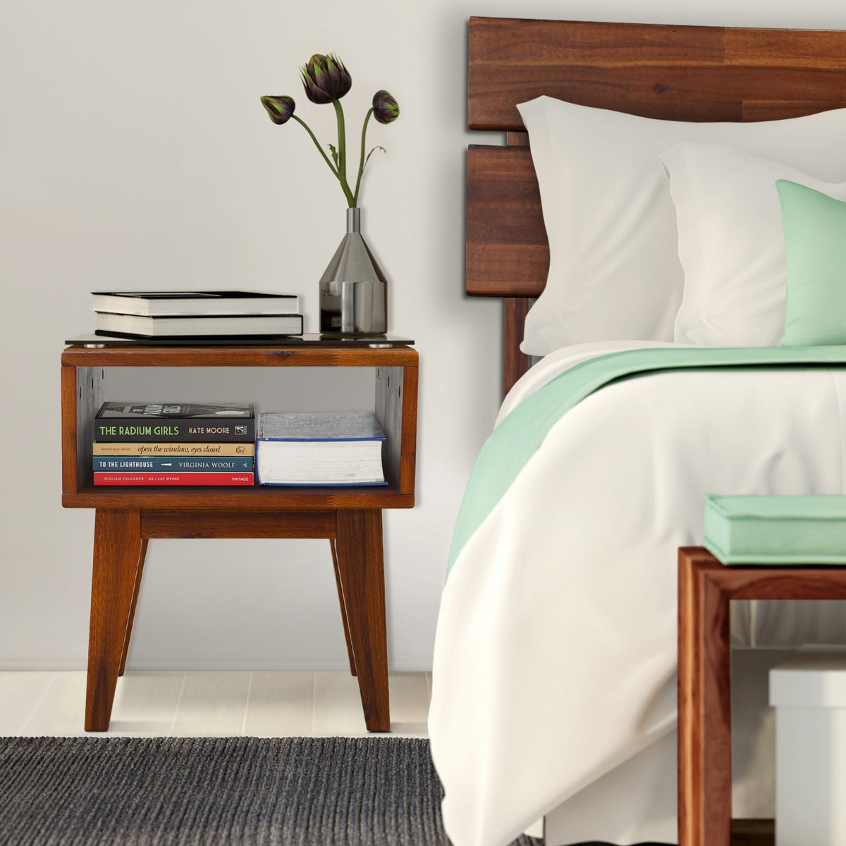 Serena Solid Acacia Wood Nightstand