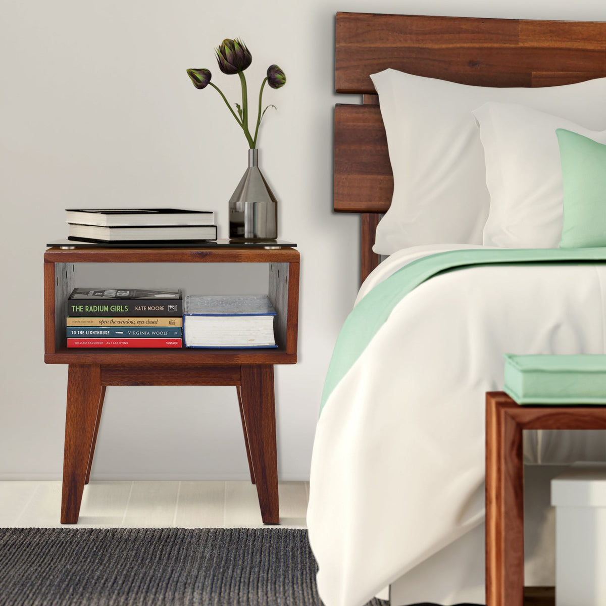 Serena Solid Acacia Wood Nightstand