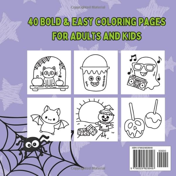 Bold and Easy Spooky Cute Halloween Coloring Book