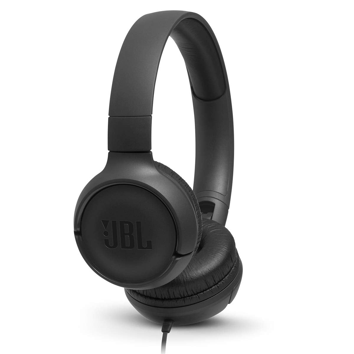 JBL Tune 500 Wired On-Ear Headphones, Black
