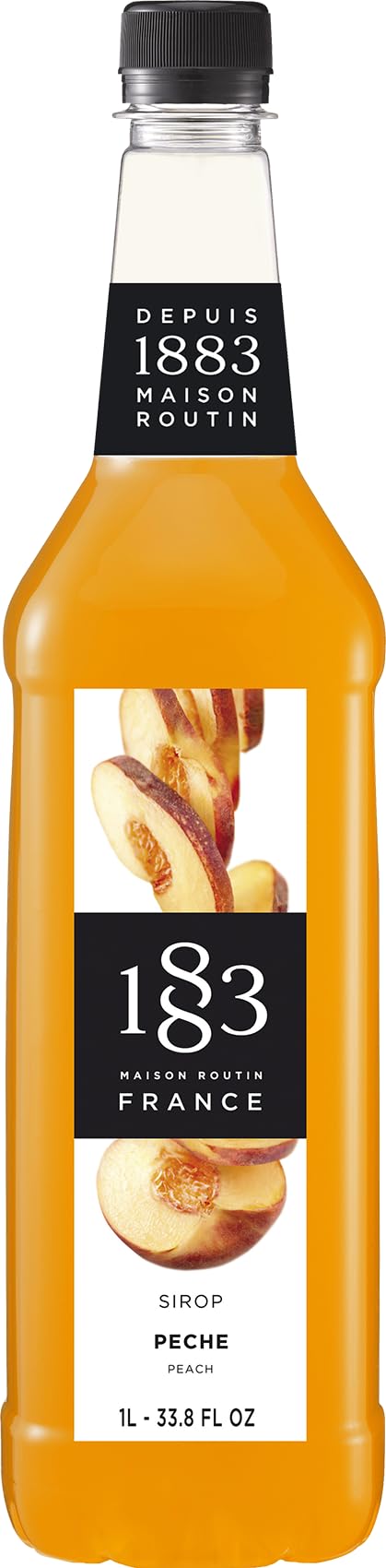 Maison Routin 1883 Peach Syrup, 1000 mL
