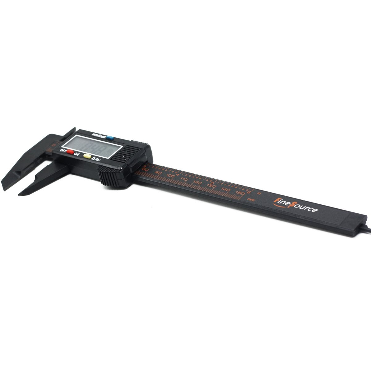 FineSource Electronic Digital Caliper, 0-6"/150 mm, Black