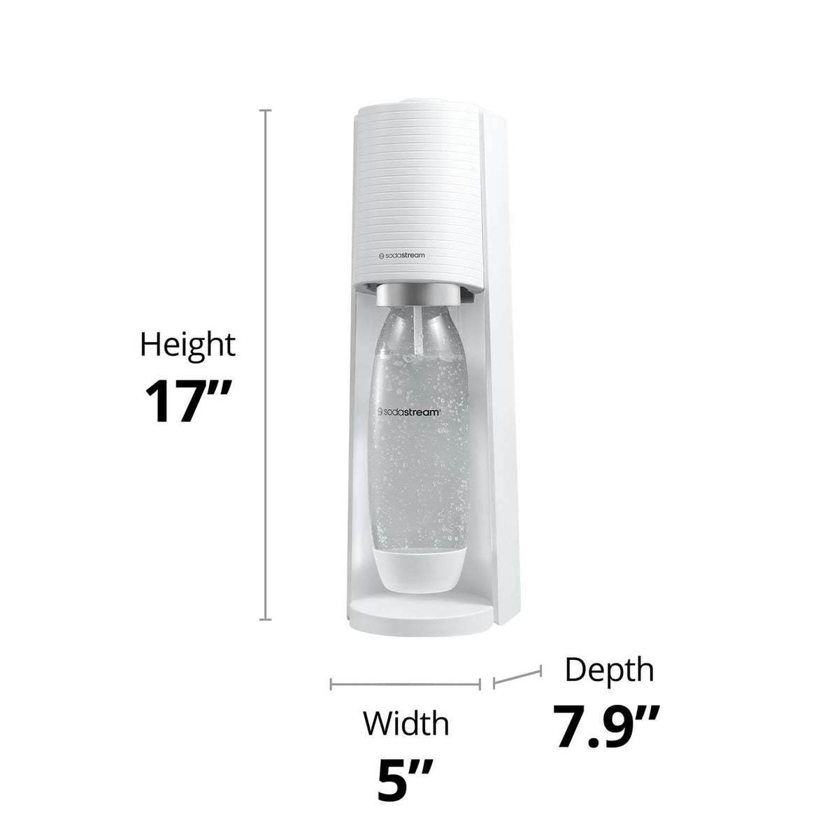 SodaStream Terra Sparkling Water Maker Bundle, White, with CO2