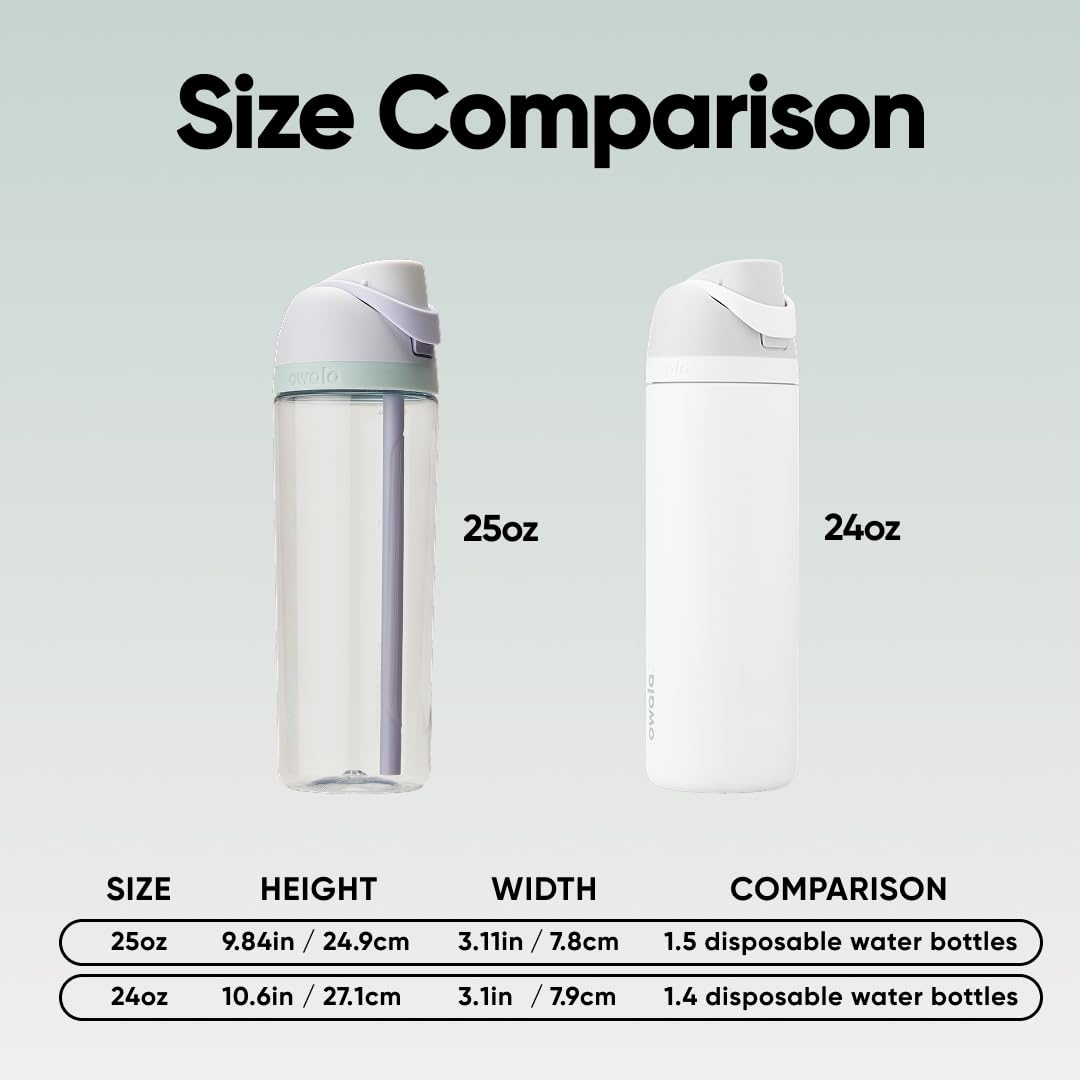 Owala FreeSip Insulated Stainless Steel Water Bottle, Open Air, 25 oz