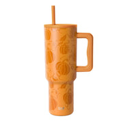 Simple Modern Halloween Tumbler with Handle, 40 oz, Pumpkin