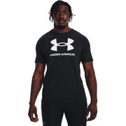 Under Armour Men's Sportstyle Logo T-Shirt, Black/White, Large