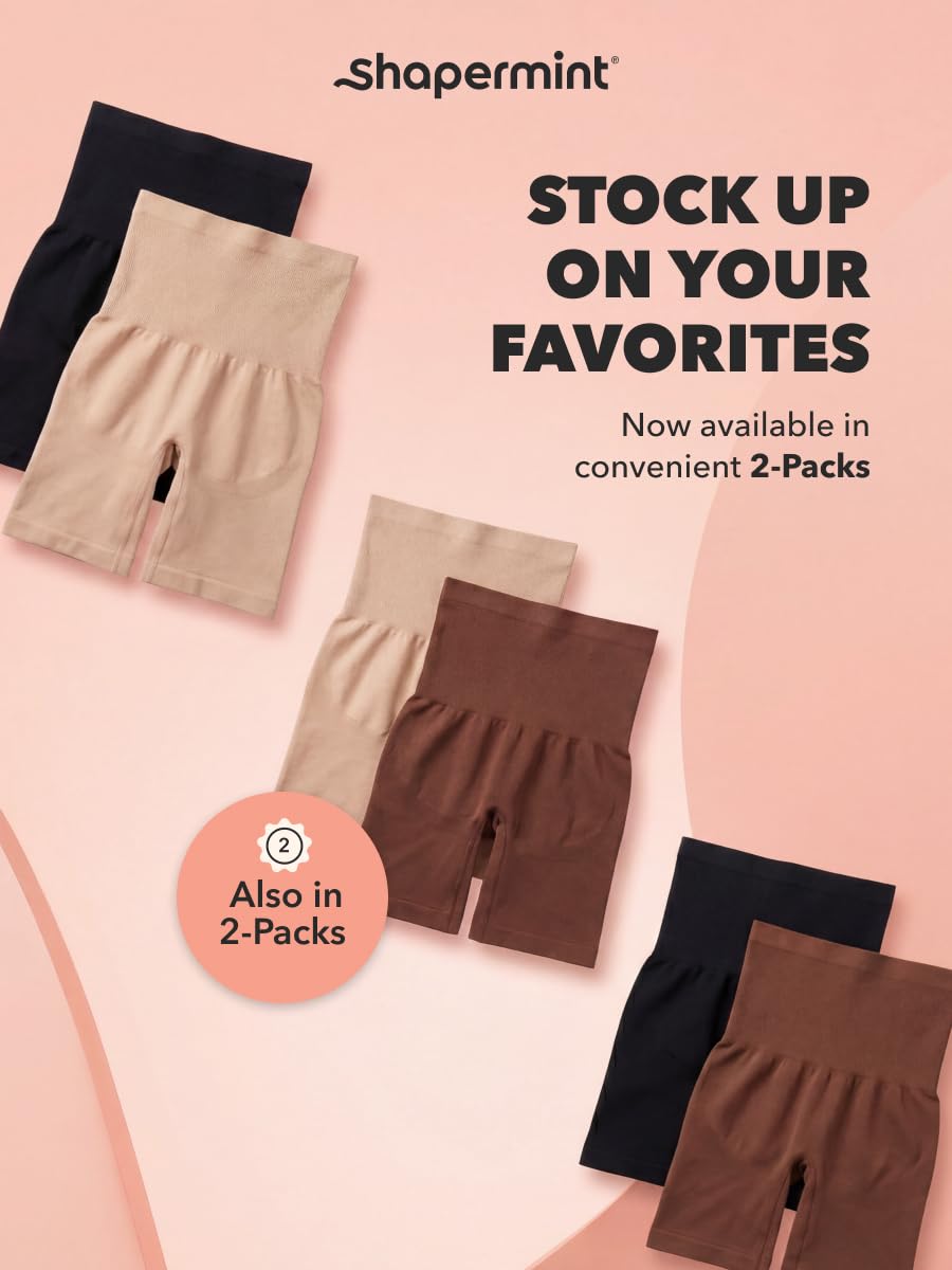 Shapermint High-Waisted Shaper Shorts, Nude, Small