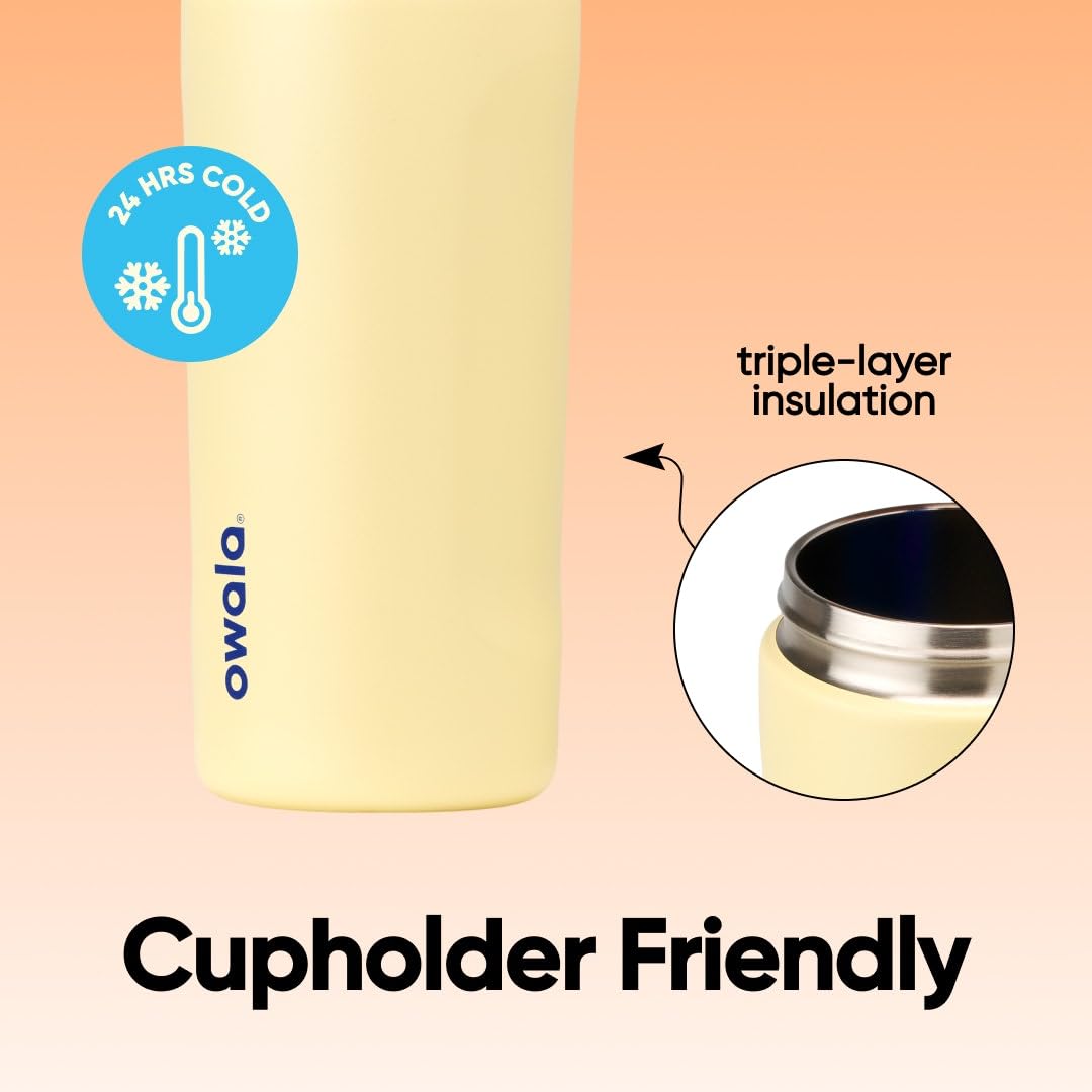 Owala Kids FreeSip Stainless Steel Water Bottle, 16 oz, Misty Horizon