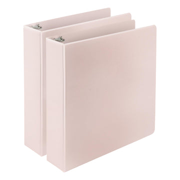 Samsill Plant-Based 2 Inch D-Ring View Binder, Rose, 2 Count