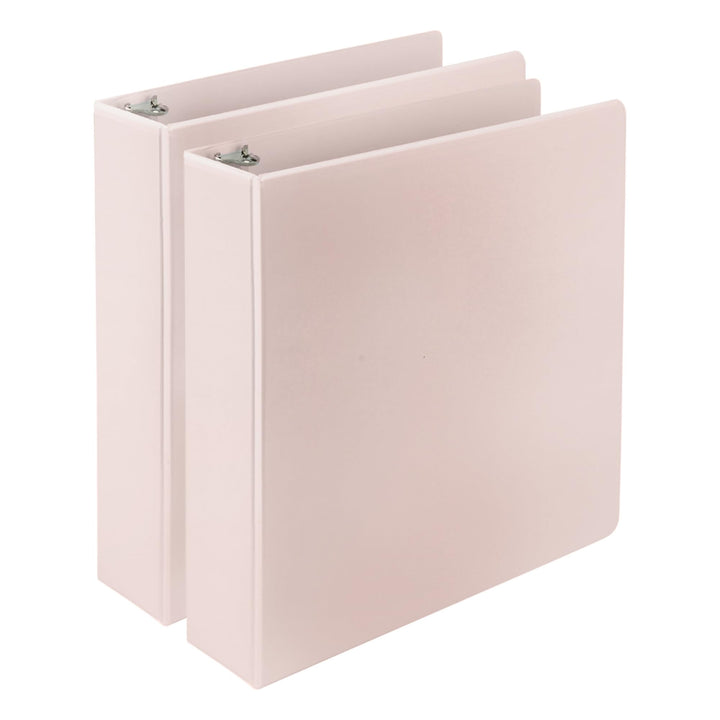 Samsill Plant-Based 2 Inch D-Ring View Binder, Rose, 2 Count