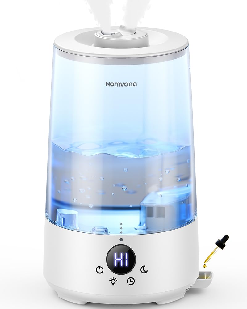 Homvana 3.6L Top-Fill Humidifiers for Bedroom Home, 360° Cool Mist, 16dB