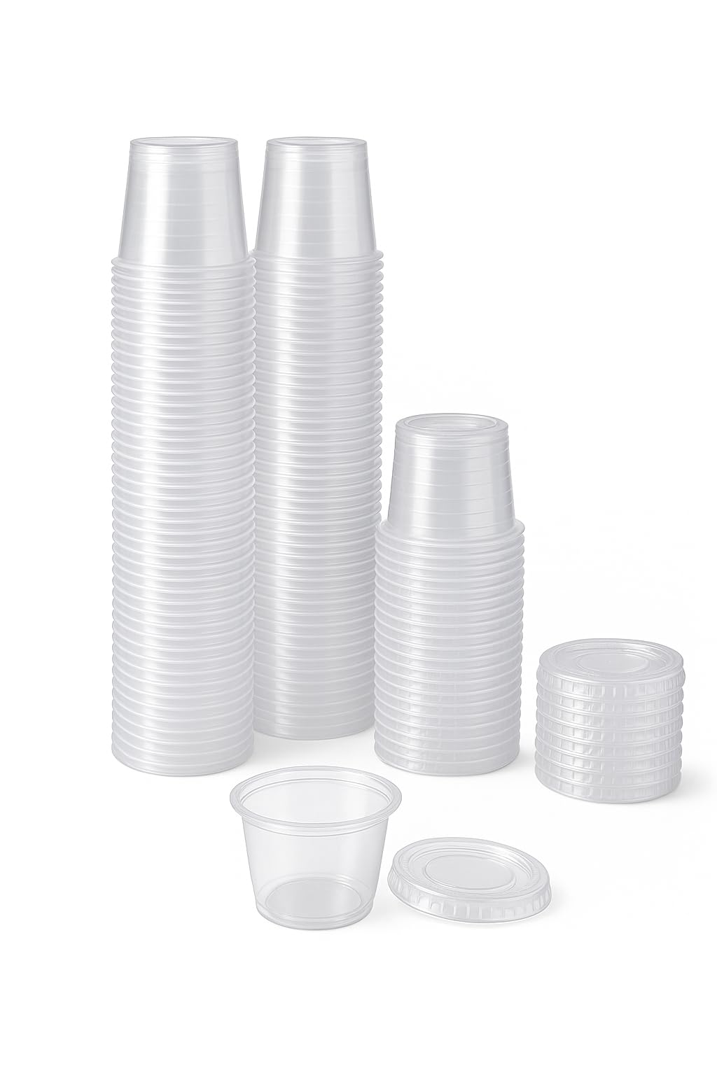 1 oz Disposable Portion Cups with Lids (200 Sets)