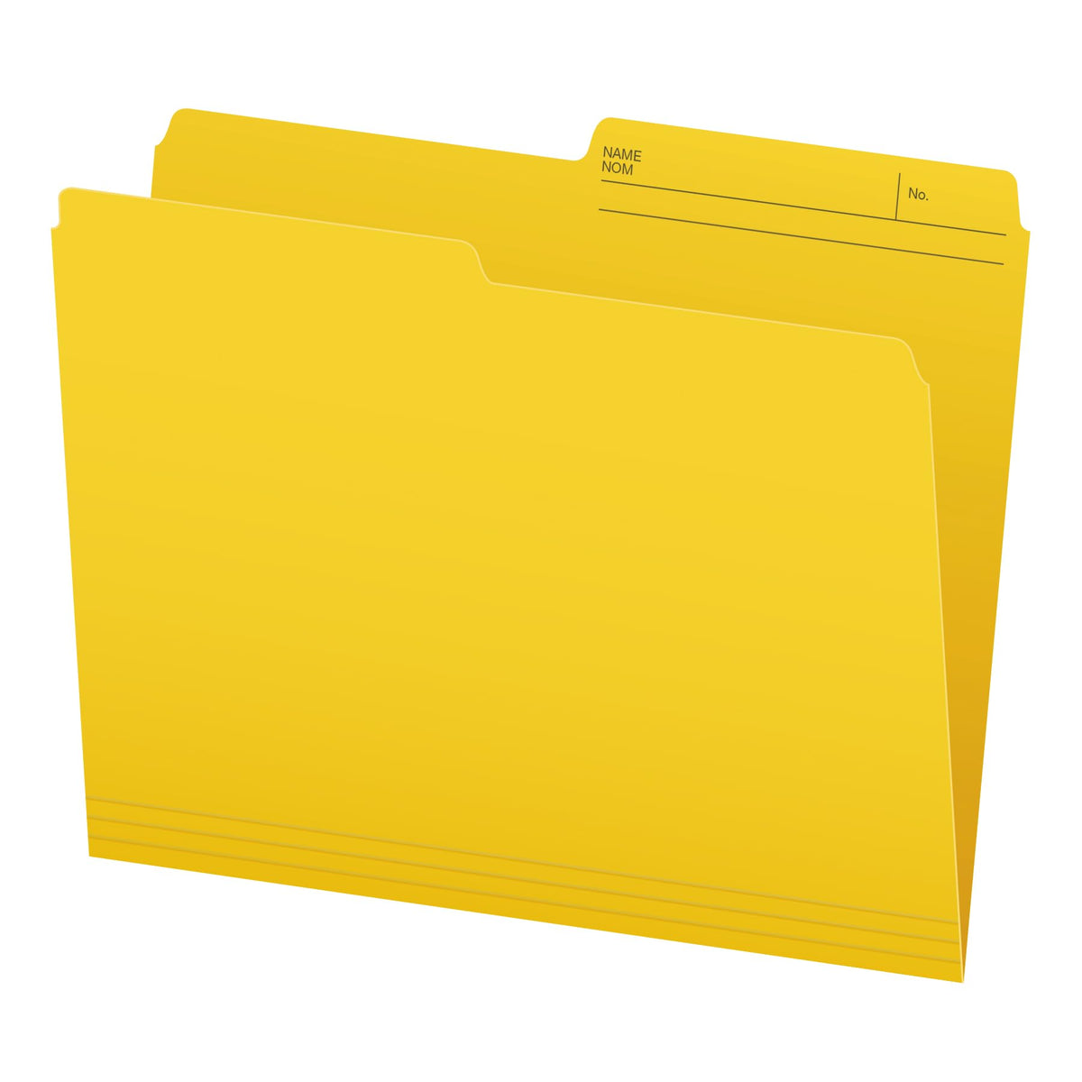 Pendaflex Colour File Folders, 1/2 Cut Tab, Letter, Yellow, 100 Box