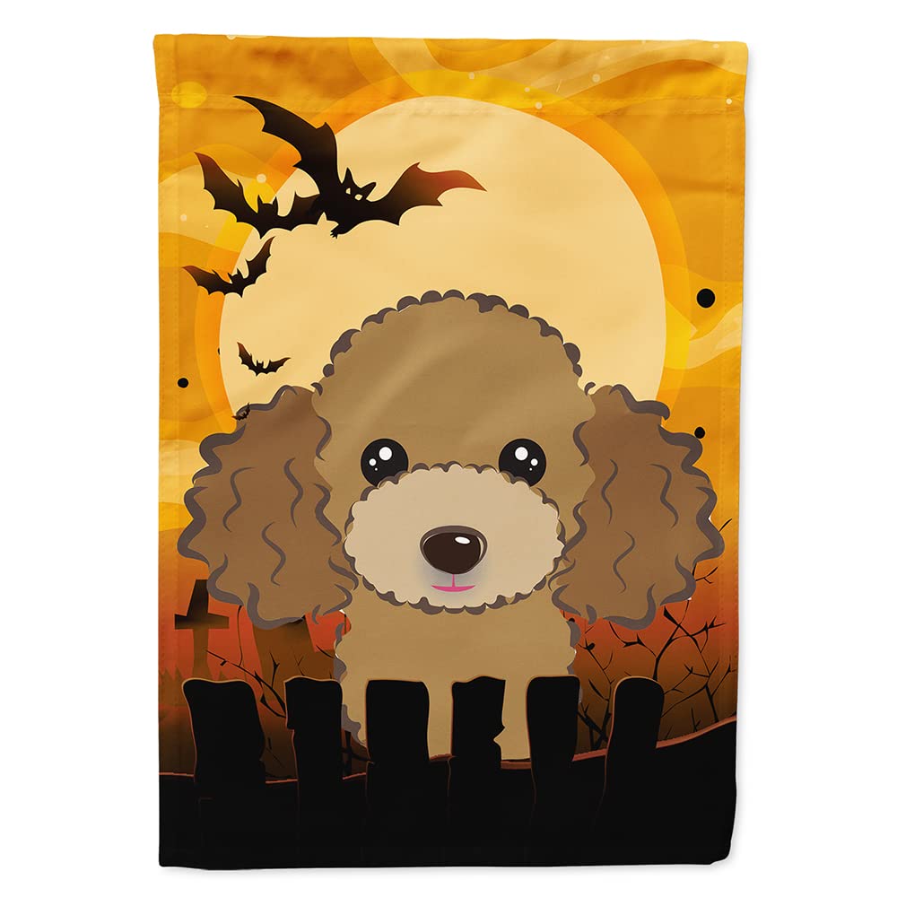 Caroline's Treasures Halloween Chocolate Poodle Flag
