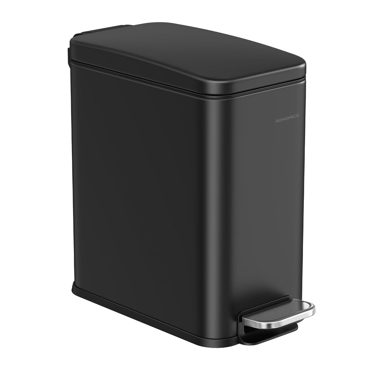 Songmics Bathroom Trash Can with Lid, 1.3 Gallon (5 L), ULTB560B05