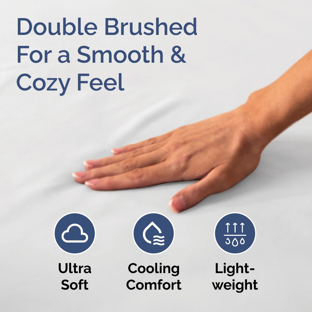 CGK Unlimited Deep Pocket Fitted Sheet, Full, White