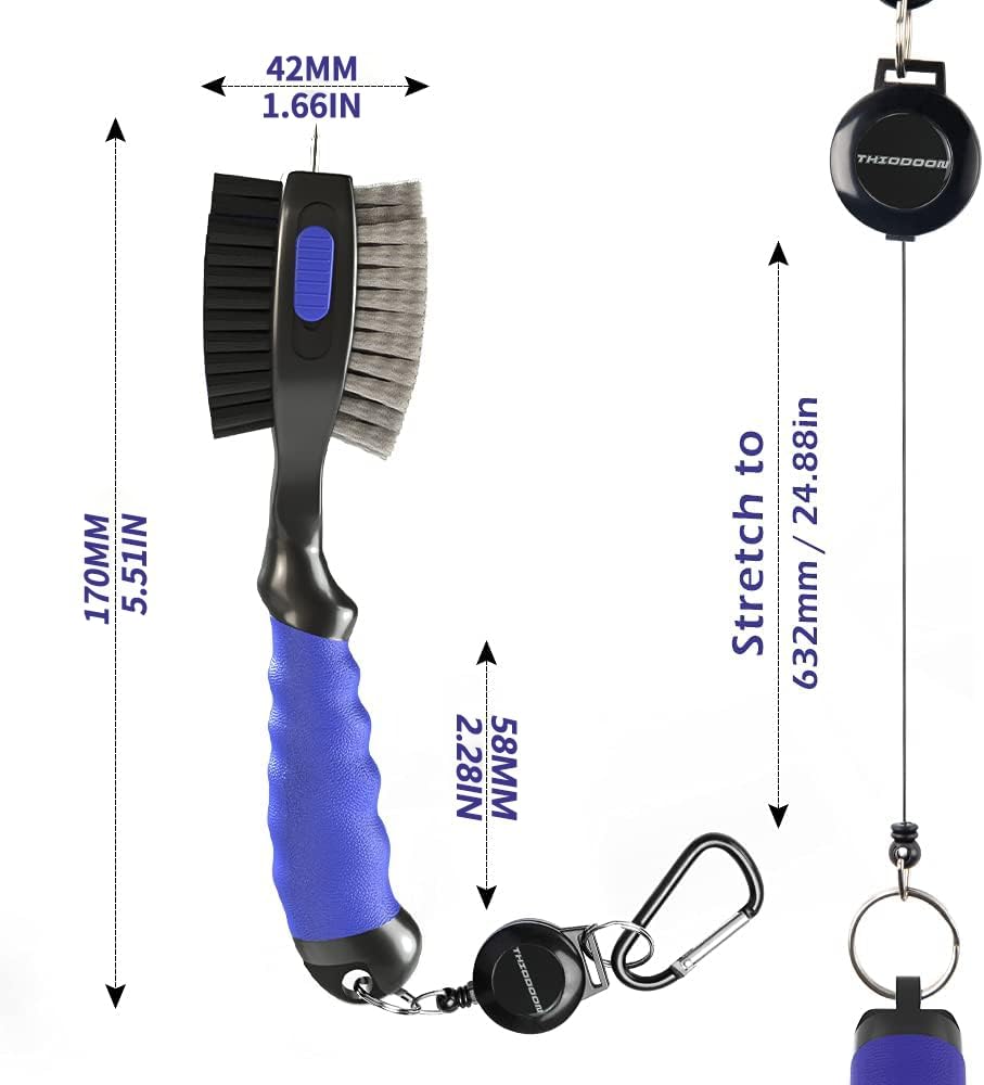 Thiodoon Golf Club Brush and Groove Cleaner, 2 Pack