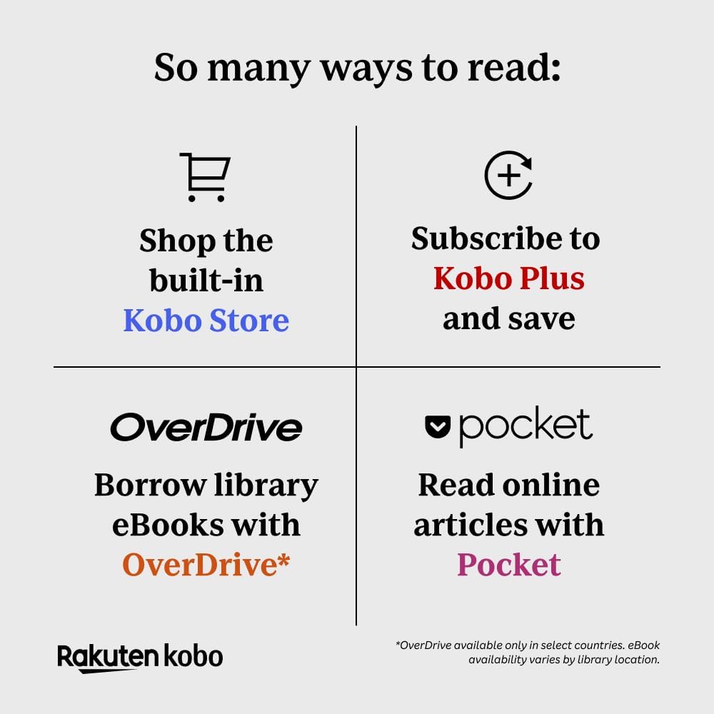 Kobo Clara Colour eReader, 6", 16 GB, Black