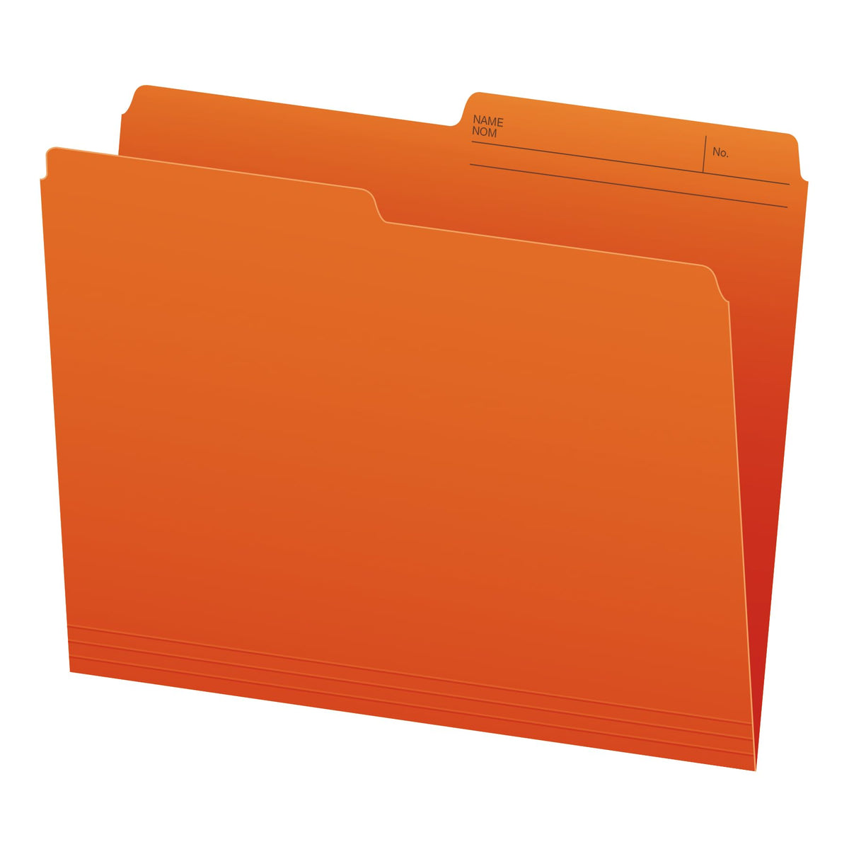Pendaflex 1/2 Cut Tab File Folders, Letter Size, Orange, 100/Box