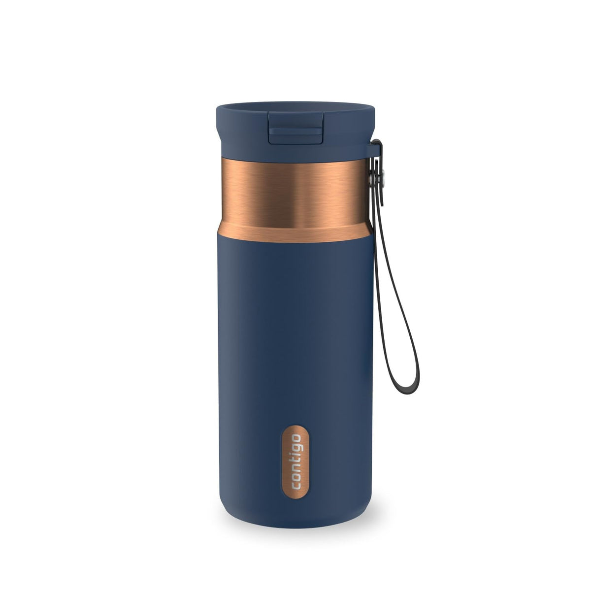 Contigo SnapSeal Vacuum-Insulated Travel Mug with Carry Strap, 16oz