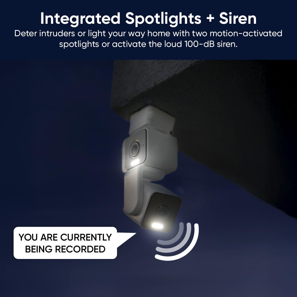 Wyze Pan Cam Duo 2K Indoor/Outdoor Security Camera, White
