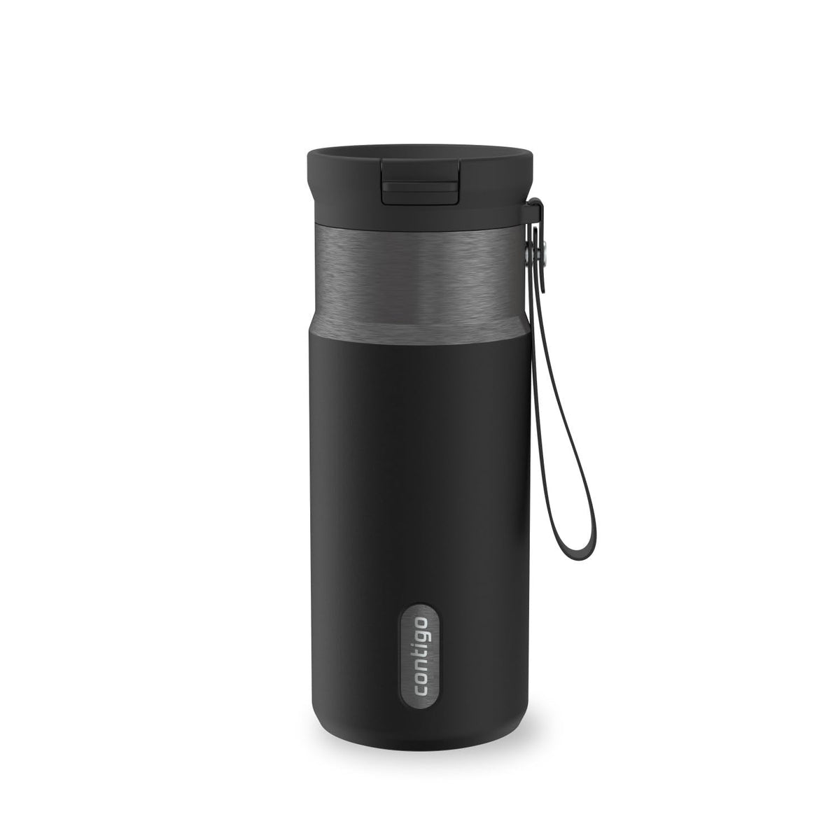 Contigo SnapSeal Vacuum-Insulated Travel Mug with Carry Strap, 16oz