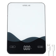 Aimilar Digital Kitchen Scale, 22 lb/10 kg, USB-C Rechargeable