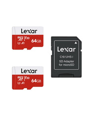 Lexar E-Series microSDXC Card 64GB, 2-Pack