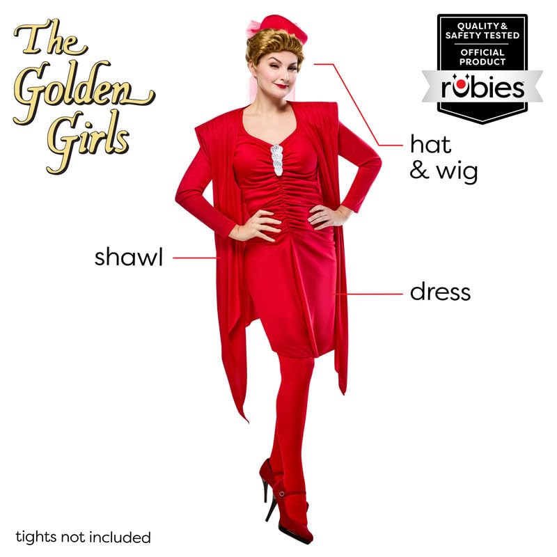 Rubies Golden Girls Blanche Costume Set with Wig, Small