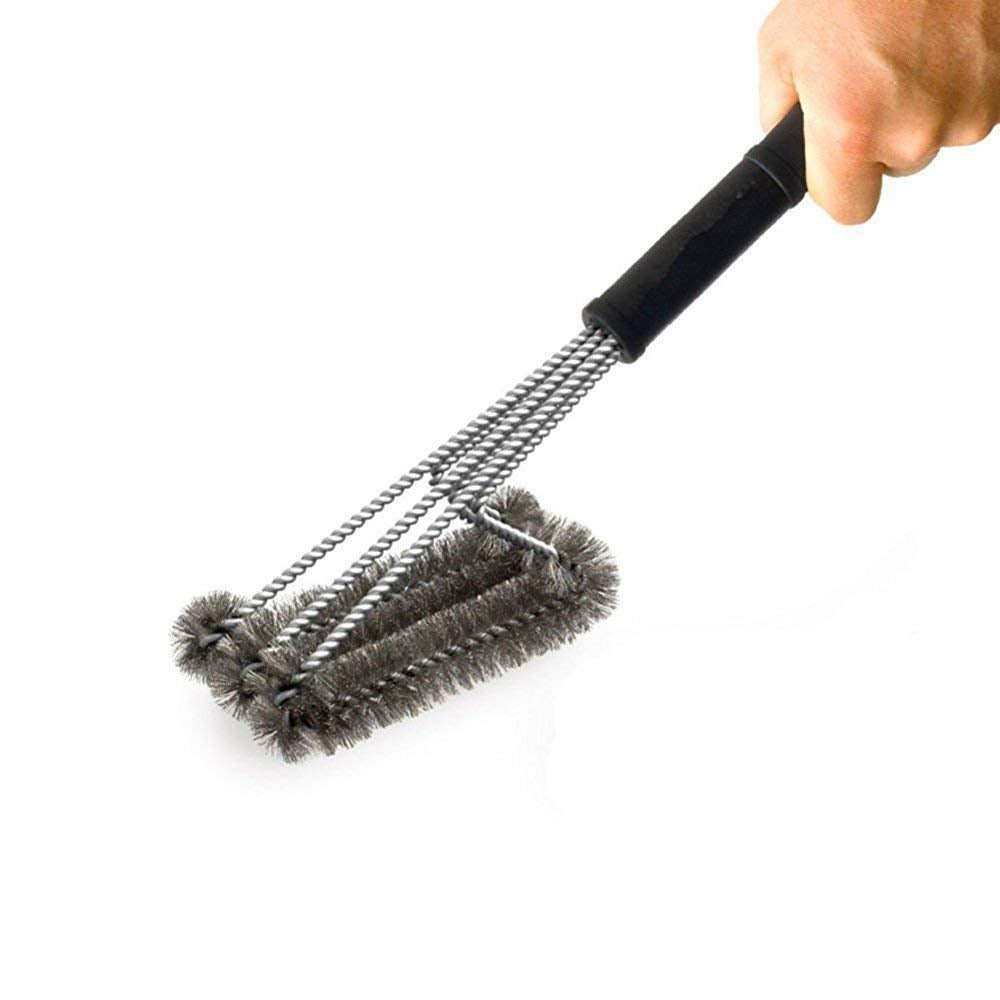 PePeng Heavy Duty 3-Branch Stainless Steel Grill Brush