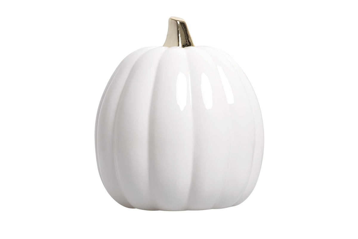 Pearhead White Ceramic Pumpkin, Small
