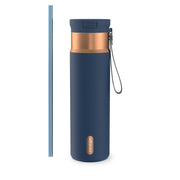 Contigo SnapSeal Water Bottle with Carry Strap and Straw, 24oz