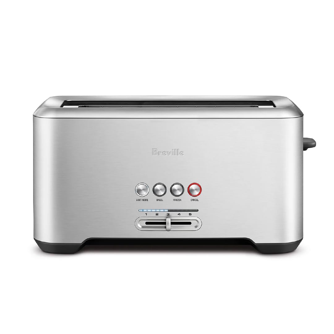 Breville A Bit More 4-Slice Toaster, Silver, BTA730XL