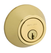 Weiser Safelock Round Deadbolt Lock, Brass