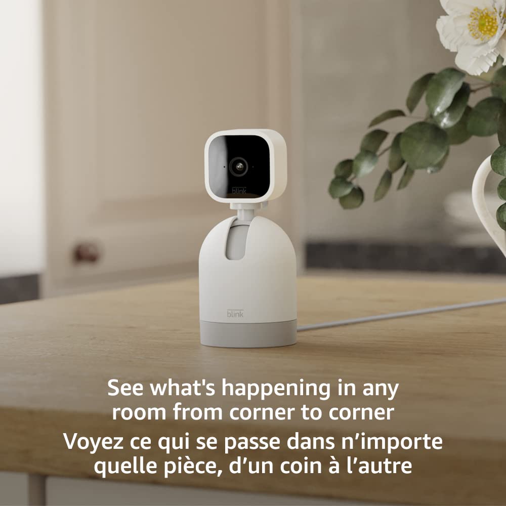 Blink Mini Pan-Tilt Indoor Smart Security Camera, Black