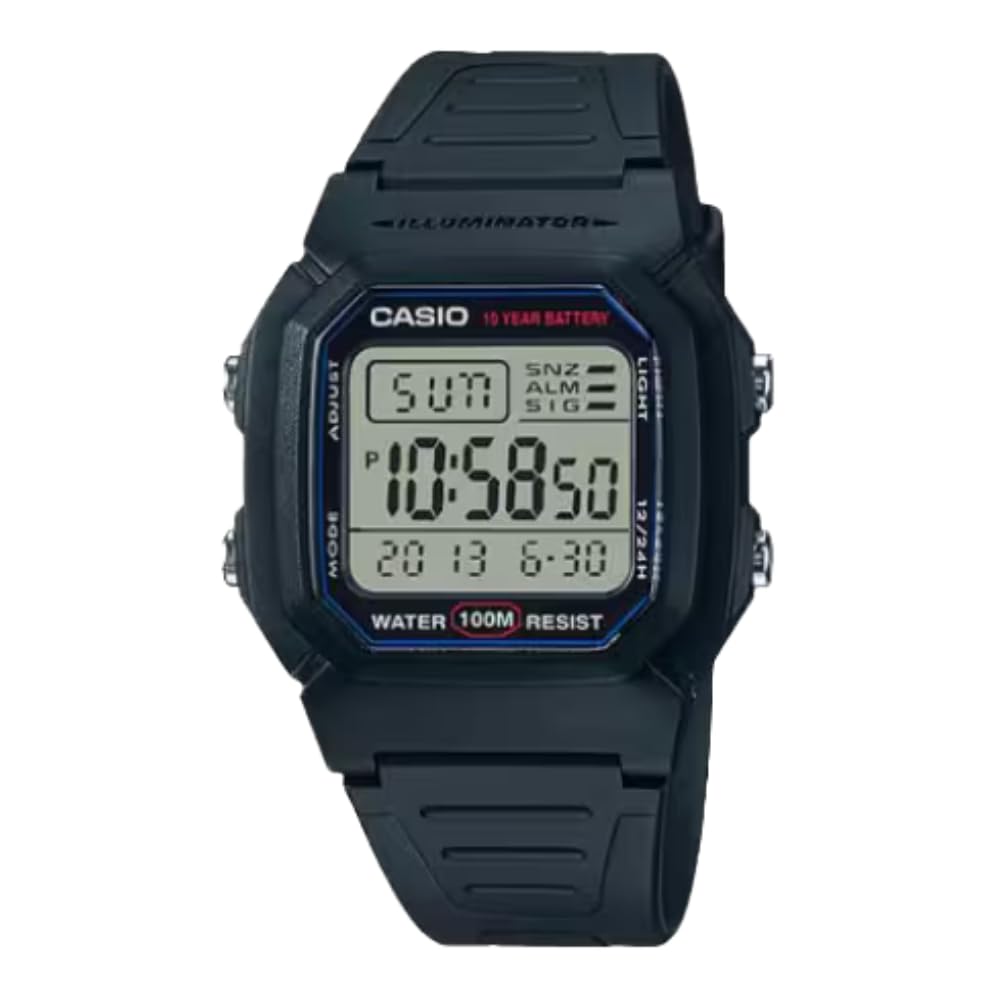 Casio Men's W800H-1AV Classic Sport Watch with Black Band
