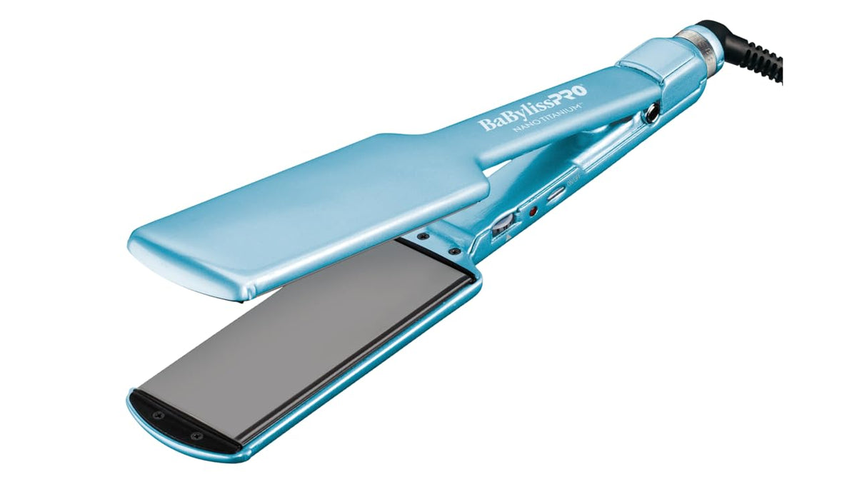 BaBylissPRO Nano Titanium Ultra-Slim Straightener, 2-Inch, Blue