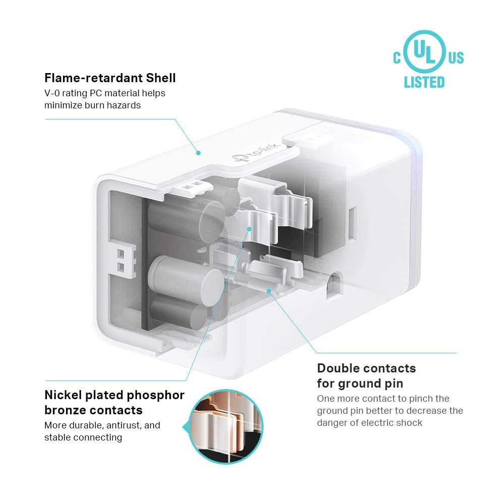 Kasa Smart Plug Mini by TP-Link HS103P2, White (2 Pack)