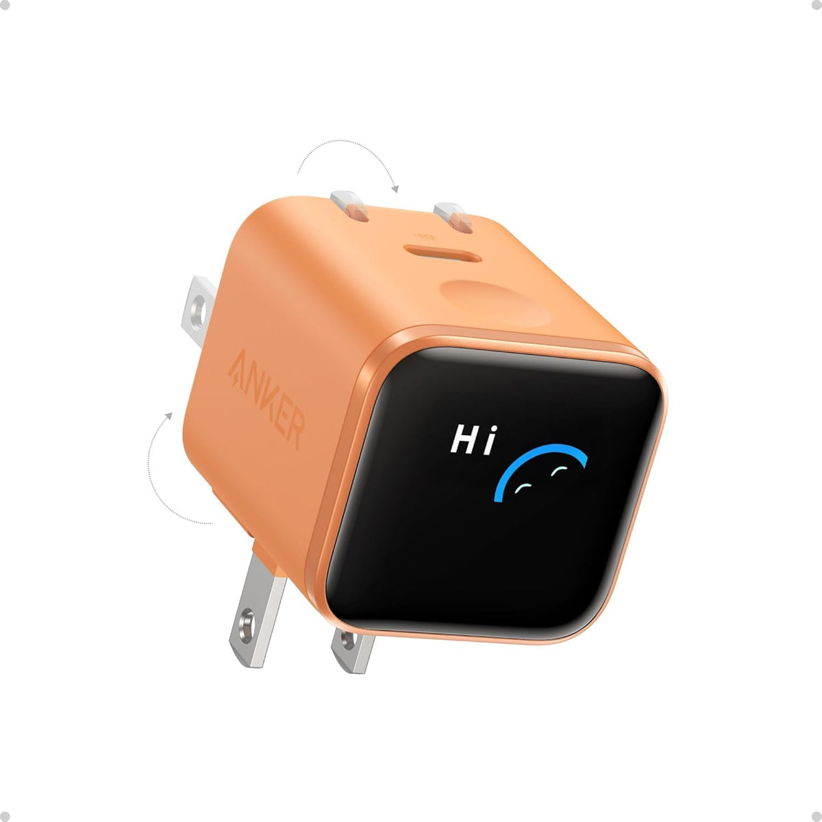 Anker Nano 45W Smart Display Charger, Orange